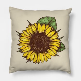 Vintage Sunflower Pillow