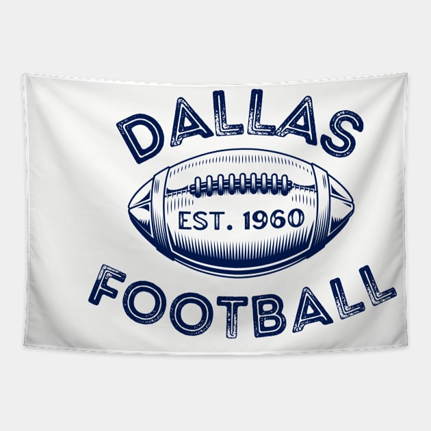 Dallas Football Vintage Style Tapestry by Borcelle Vintage Apparel 