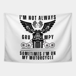 I'm Not Always Grumpy, Sometimes I'm On My Motorcycle Tapestry