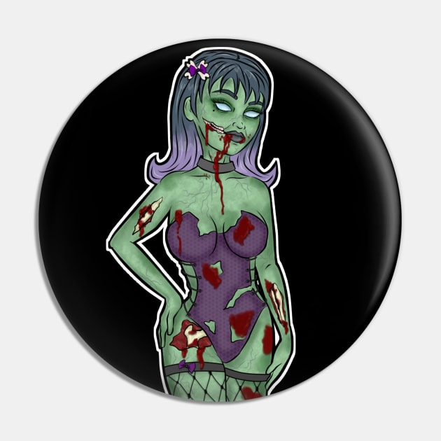 Zombie pinup Pin by VixxxenDigitalDesign