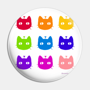 9 colorful Kitty by Sunnie Meowtlu Pin