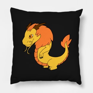 Yellow Chinese Dragon Pillow