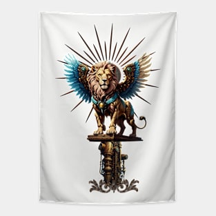 Stunning steampunk lion Tapestry