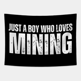 Just A Boy Who Loves Mining Tapestry