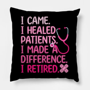 Funny Retired Nurse Doctor Medical Professional Pillow