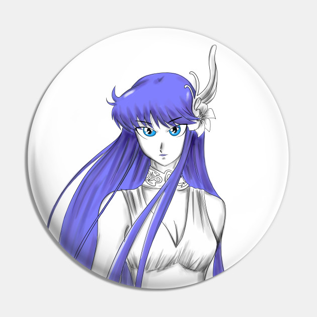 Saori Kido The Athena Gold Goddess Saint Seiya Pin Teepublic Au
