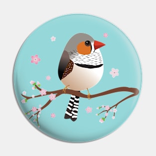 Cute egg shaped red zebra finch Pin