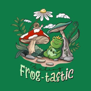 Frog-Tastic Adventure - Playful Frog Themed Design T-Shirt