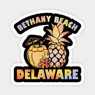 Summer Vacation Retro Sunset Delaware Bethany Beach Magnet