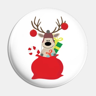 Santa Claus sends you Surprise gif with Mr Reindeer this Christmas Pin