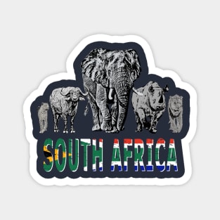 Africa's Big 5 for South Africa Wildlife Fans Magnet