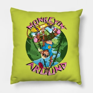 Monkeyin' Around Pillow