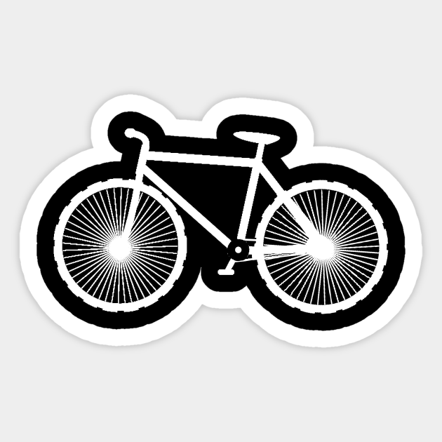 Simple Bicycle Line Drawing Bicycle Sticker Teepublic Draw a narrow, horizontal rectangle above the rear wheel. simple bicycle line drawing