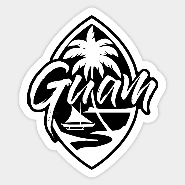Guam Island White Decal Guam Sticker Teepublic