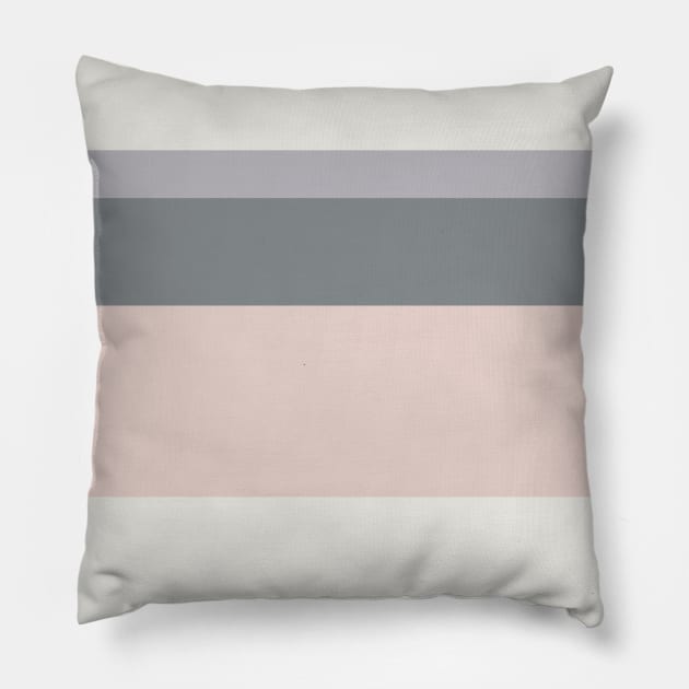 An elegant adaptation of Alabaster, Philippine Gray, Silver and Light Grey stripes. Pillow by Sociable Stripes