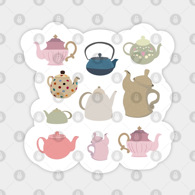 Cozy Tea Time Magnet by smoochugs