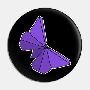 Night Moth Butterfly Origami Sticker Style Design Pin