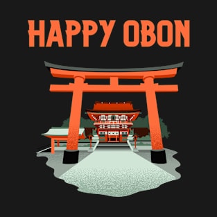 Happy Obon Japanese Buddhist T-Shirt
