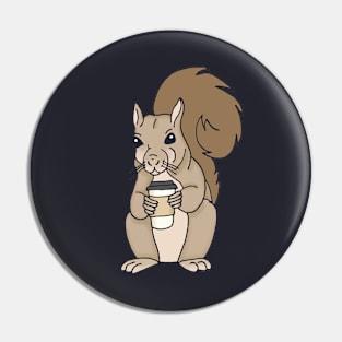 Caffeinated Squirrel Pin