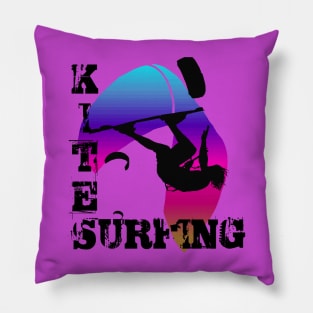 Kite Surfing WIth Freestyle Kitesurfer And Kite 3 Pillow