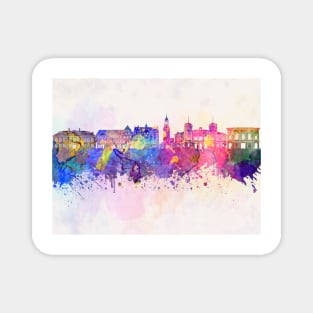 Aalborg skyline in watercolor background Magnet