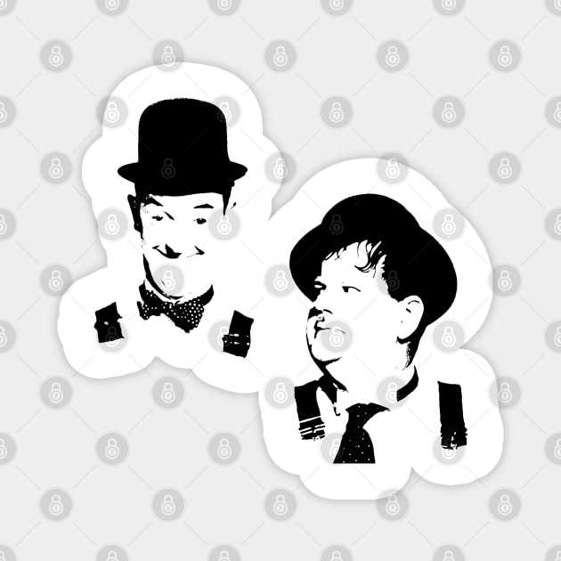 Stan Laurel & Oliver Hardy Magnet by hottehue