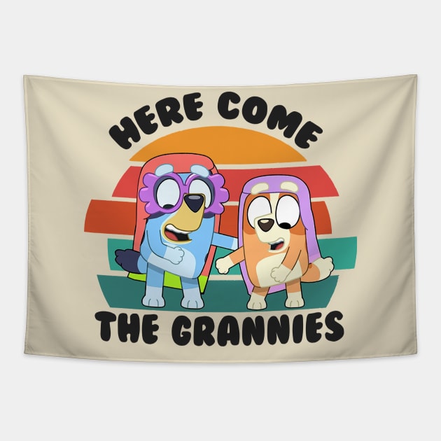 Here Come Dance The Grannies Tapestry by Radenpatah