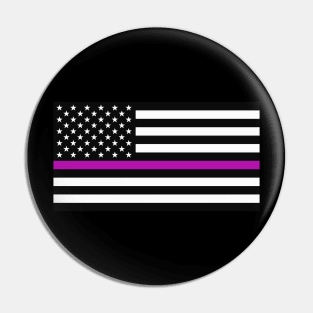 Thin Pink Line American Flag Pin