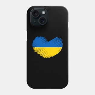 Ukraine Flag Heart Design Phone Case