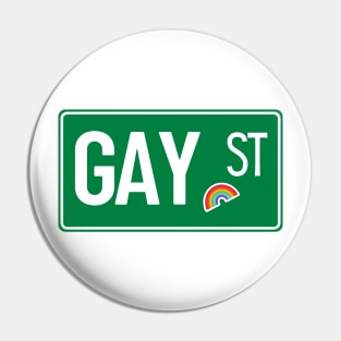 Gay Street Sign Pin