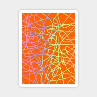 Orange With Color Scribbles Magnet