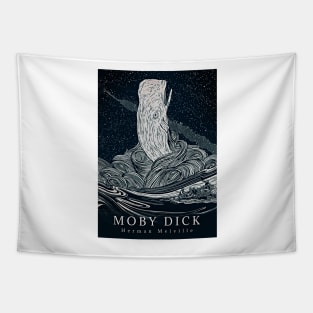 Moby Dick Book Cover by Herman Melville Tapestry