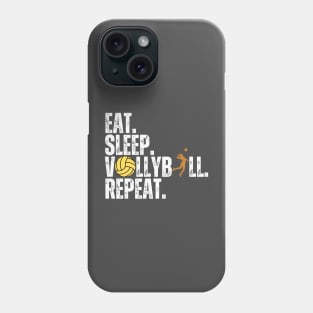 Eat Sleep Volleyball Repeat Kids Adult Women Retro Vintage Phone Case