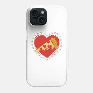 Pizza Is My Valentine Illustration Phone Case