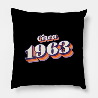 1963 Birthday Year Pillow