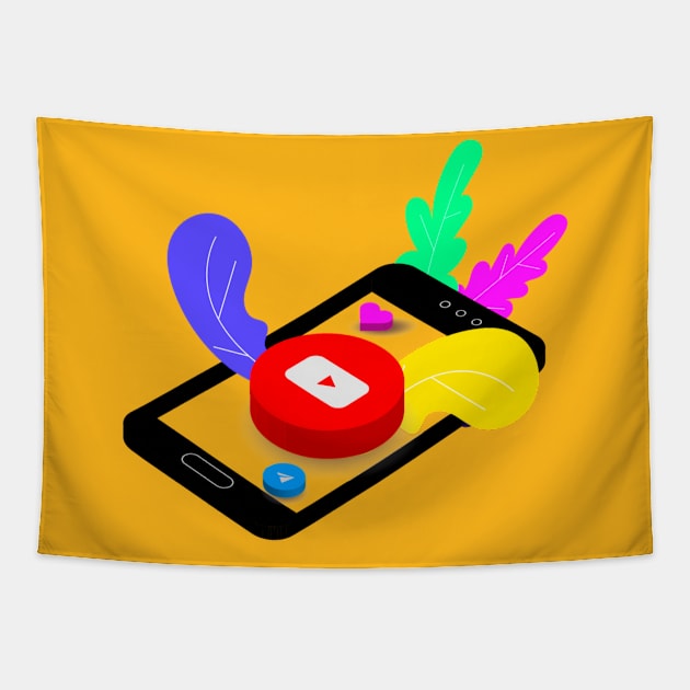 youtube phone Tapestry by M_Mary