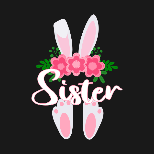 CUTE EASTER SISTER BUNNY FOR HER - MATCHING EASTER SHIRTS FOR WHOLE FAMILY by KathyNoNoise