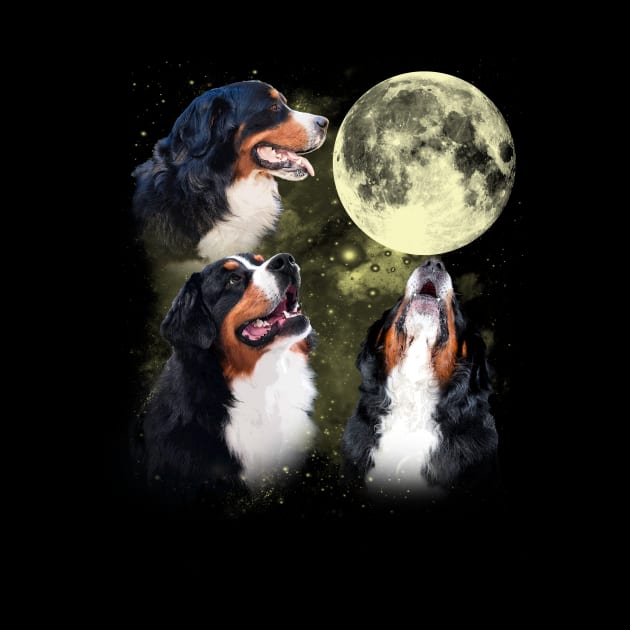 Bernese Mountain Dogs The Moon Classic Dog Breed by Gamma-Mage