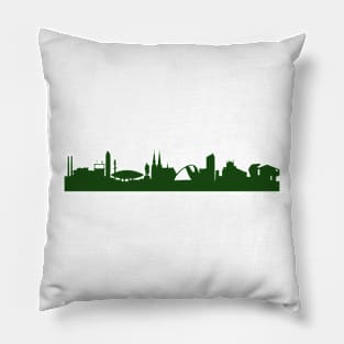 EINDHOVEN skyline in forest green Pillow