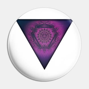 Triangle Mandala Ornament Pin