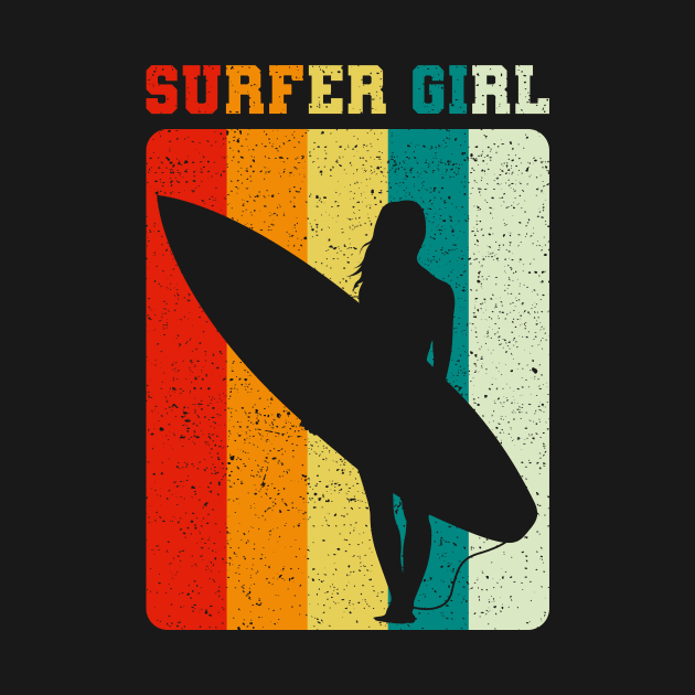 Surfer Girl Beach Sea Sun Travel Gift by Delightful Designs