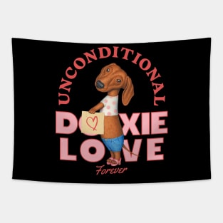 Unconditional Doxie Love Tapestry