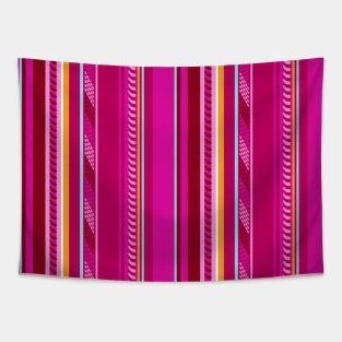 Pink Funky Stripes Tapestry