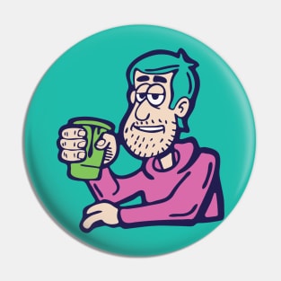 Cheers Cartoon Character Pin