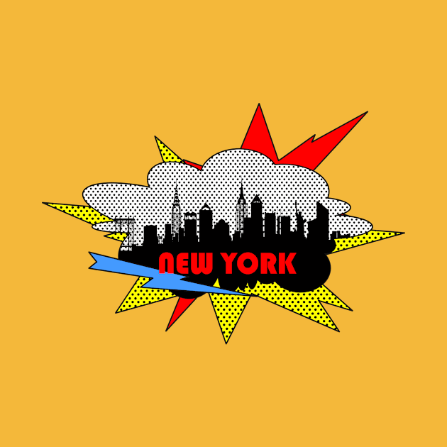 New York Pop art skyline by DimDom