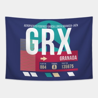 Granada, Spain (GRX) Airport Code Baggage Tag Tapestry