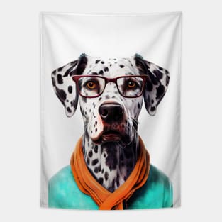 Hipster Dog Dalmatian #Dalmatian Tapestry