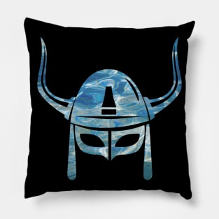 Blue Tie Dye Samurai Ninja Warrior Helmet Pillow