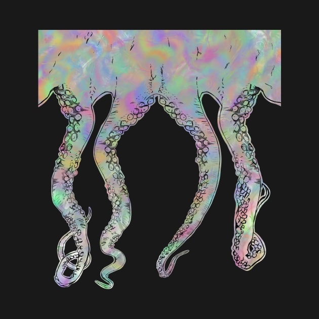 Weird rainbow octopus - pink by Uwaki