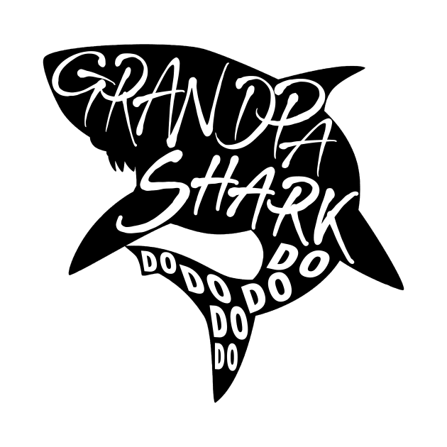 Grandpa Shark (Baby Shark) - Minimal Lyrics Shirt by treszurechest